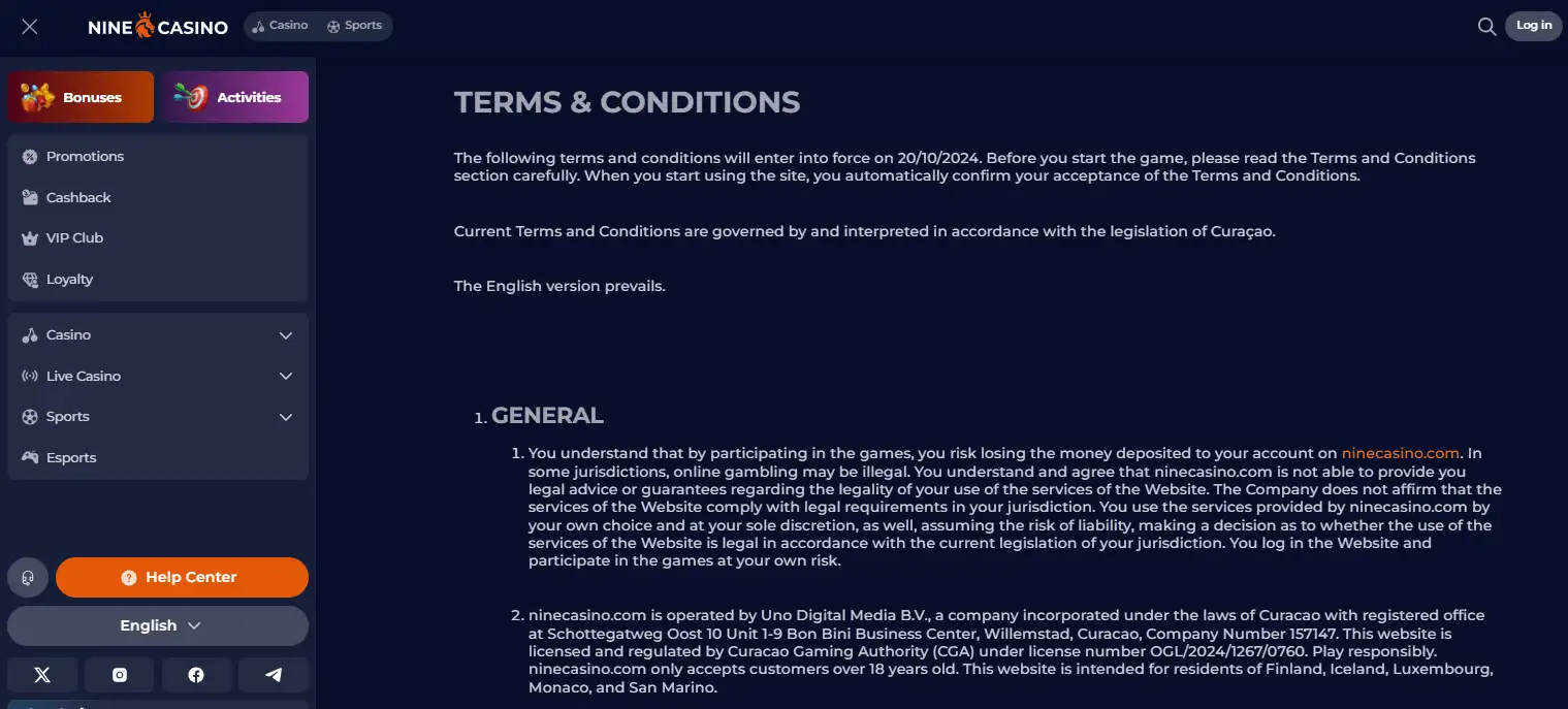Is NineCasino Trustworthy? Operator, Licence and UK Status